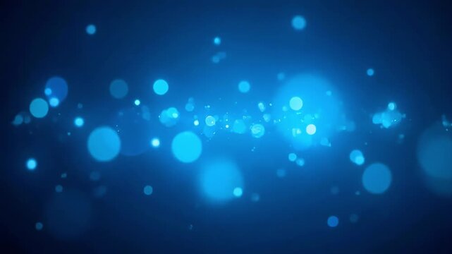 Dynamic shimmering blue bokeh lights create a captivating, ethereal atmosphere perfect for celebratory or technological themes.