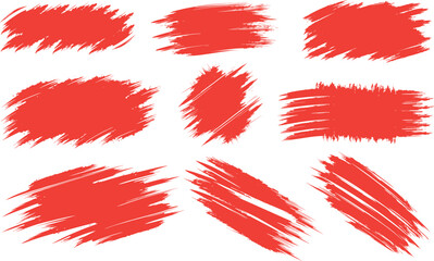 paint brush strokes, Editable vector Set of colorful brush strokes hand-drawn highlights, text highlighter pen, marker, rough grunge thick paint texture background, sketched text boxes, vector illustr