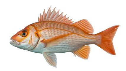 Obraz premium Orange Tropical Fish Isolated on White Background 