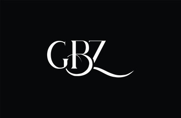 Initial GBZ letter logo design. Elegant Monogram Logo Design with Decorative Elements and Typography