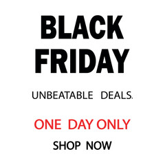 Black Friday banner in modern flat design.
