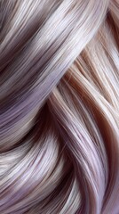 High-Gloss Artificial Hair Extensions in Pastel Tones