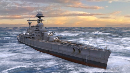 艦艇　3DCGレンダリング © tsuneomp