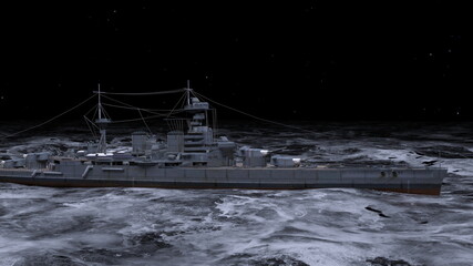 艦艇　3DCGレンダリング © tsuneomp