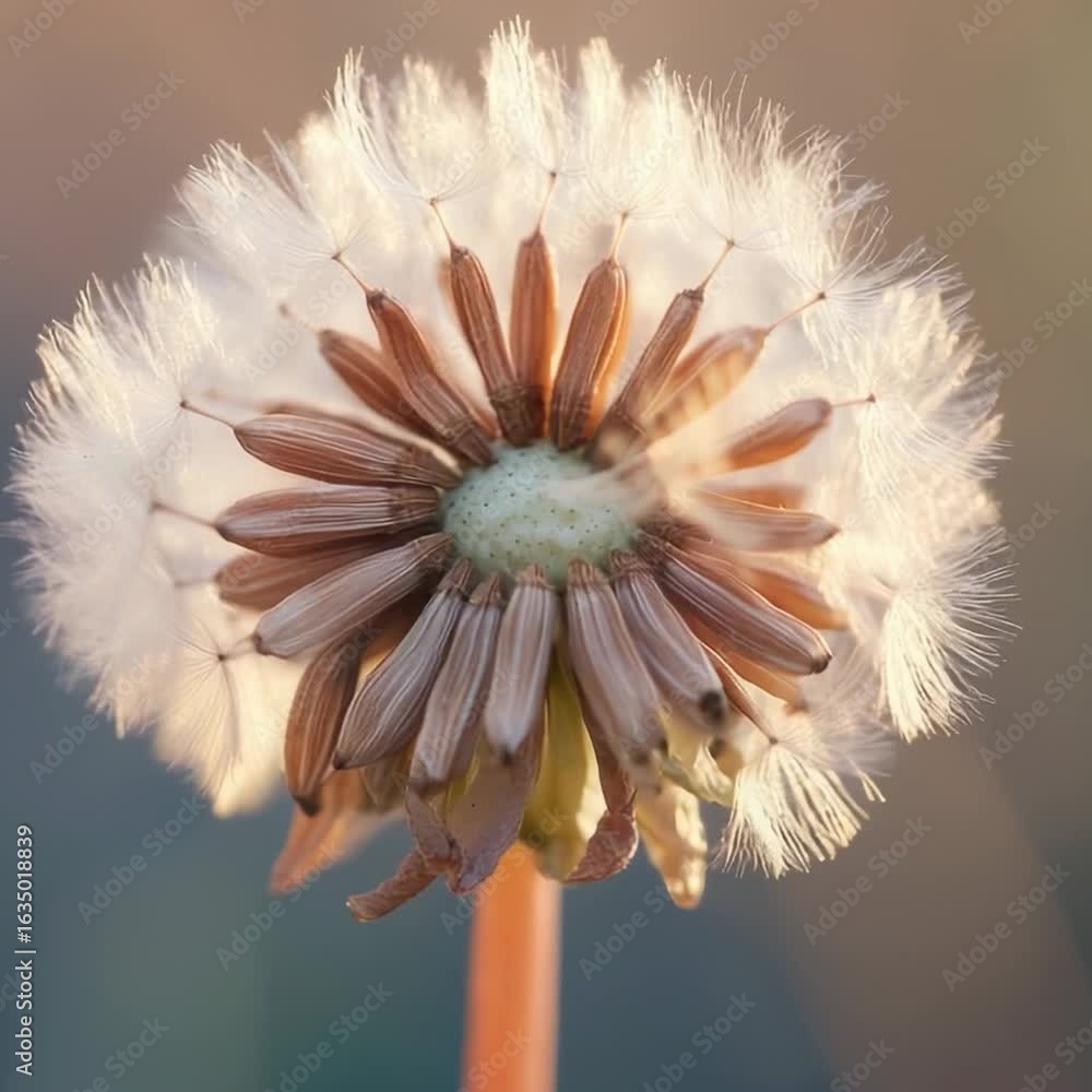 Aufkleber a close-up photo of a dandelion with a blurred background, perfect for use in nature-inspired design