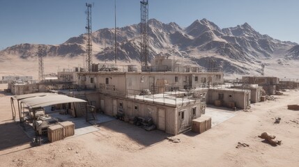Strategically positioned military base with advanced facilities and tactical operations hub