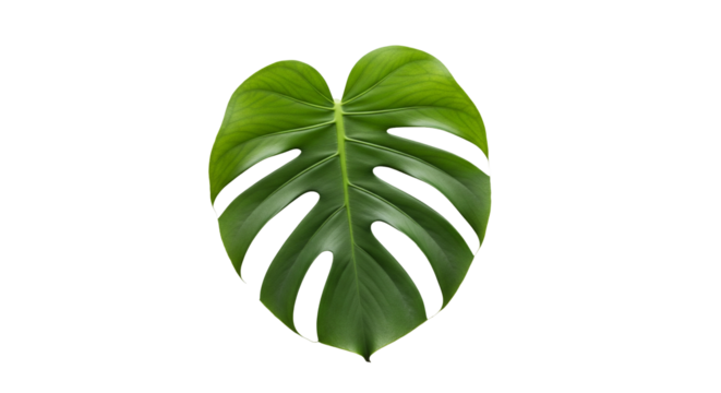 Monstera-Blatt – einzeln, transparenter Hintergrund, png