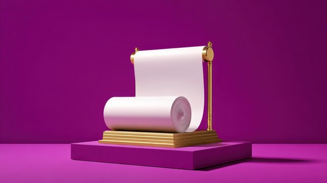 Vignette depicting the Torah reading in synagogue with symbolic elements