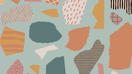 Artistic torn collage background