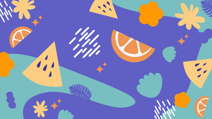 Citrus watermelon background