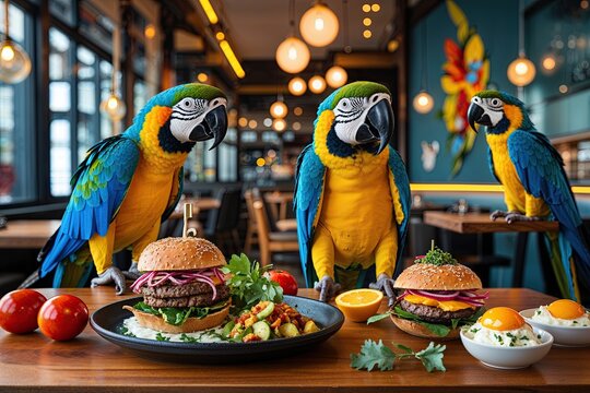 Cheerful Parrot Diner A Colorful Dining Experience with Fun Culinary Delights