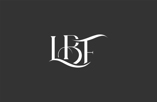 Initial LBF letter logo design. Elegant Monogram Logo Design with Decorative Elements and Typography