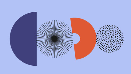 Halftone graphic circle background