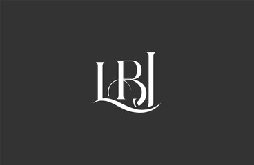 Initial LBJ letter logo design. Elegant Monogram Logo Design with Decorative Elements and Typography