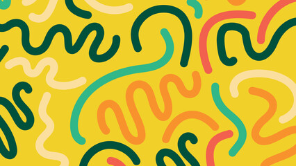 Wavy colorful squiggle background