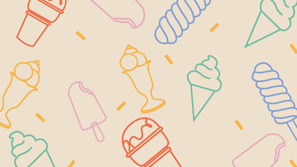 Pastel ice cream background