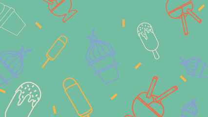 Mint ice cream icon background