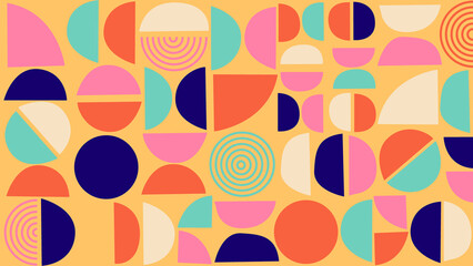 Bright retro geometric background