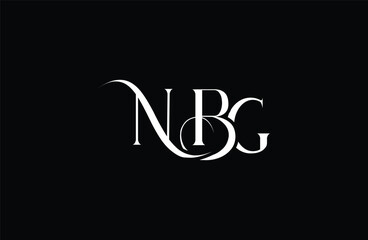 Initial NBG letter logo design. Elegant Monogram Logo Design with Decorative Elements and Typography