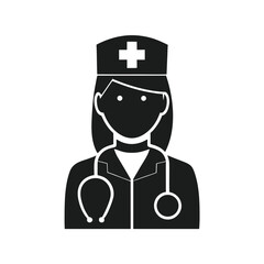 Monochromatic Illustration of a Skilled Healthcare Professional Themed Medical Expertise and Commitment to Well being in Healthcare Services