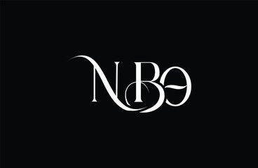 Initial NBO letter logo design. Elegant Monogram Logo Design with Decorative Elements and Typography