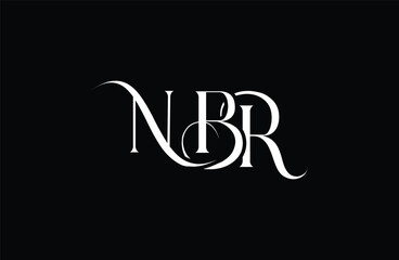 Initial NBR letter logo design. Elegant Monogram Logo Design with Decorative Elements and Typography
