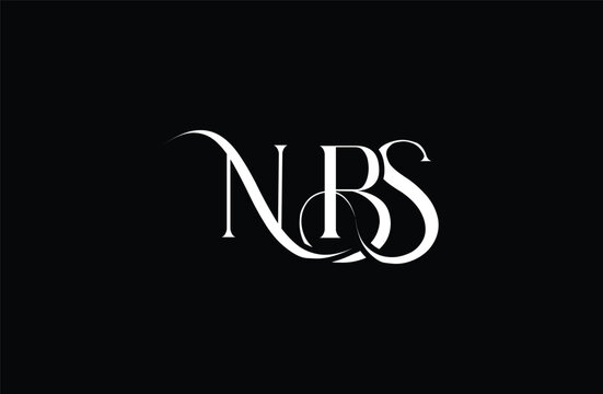 Initial NBS letter logo design. Elegant Monogram Logo Design with Decorative Elements and Typography