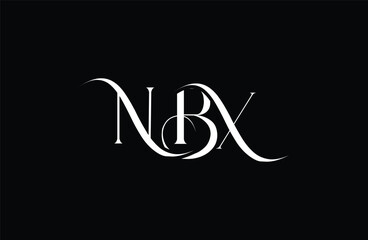 Initial NBX letter logo design. Elegant Monogram Logo Design with Decorative Elements and Typography