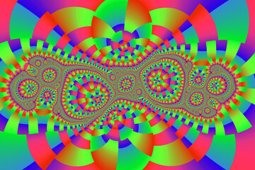 abstract colorful background. Fractal pattern A. Geometric mosaic. Textured, shiny, ornamemental ...