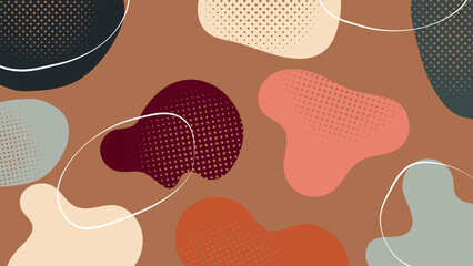 Warm tone blob abstract background