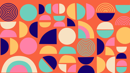 Retro colorful mosaic background