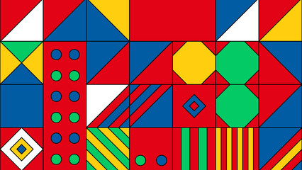 Colorful geometric tile background