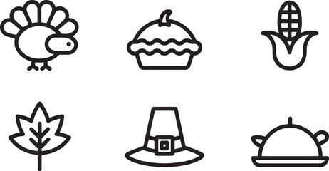 Autumn Harvest Icons Set for Seasonal Events and Agricultural Marketing Promotion Design