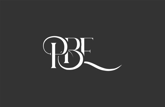 Initial PBE letter logo design. Elegant Monogram Logo Design with Decorative Elements and Typography