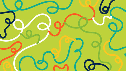 Green squiggle chaos background