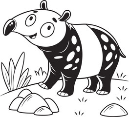 Malayan tapir vector