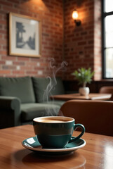 Fototapeta premium Cup of coffee on the table