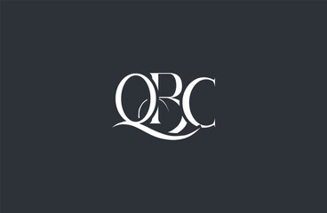 Initial QBC letter logo design. Elegant Monogram Logo Design with Decorative Elements and Typography