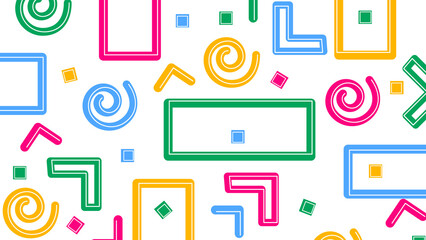 Abstract spiral and rectangle background