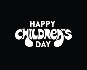 Colorful greeting card for happy children's day 2025