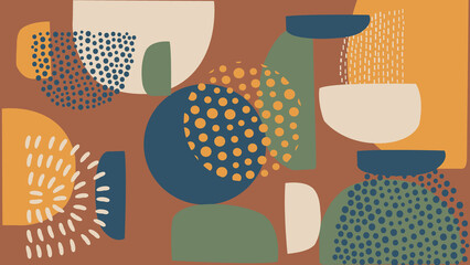 Mid-Century Modern Abstract Art Background