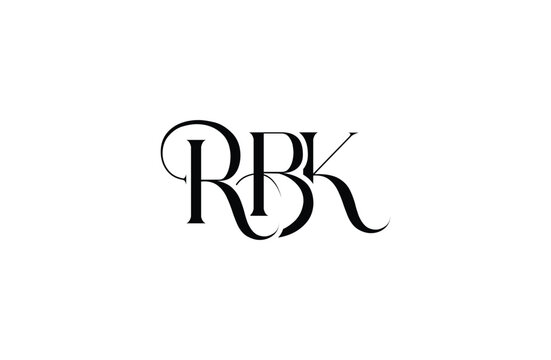 Initial RBK letter logo design. Elegant Monogram Logo Design with Decorative Elements and Typography