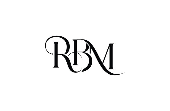 Initial RBM letter logo design. Elegant Monogram Logo Design with Decorative Elements and Typography