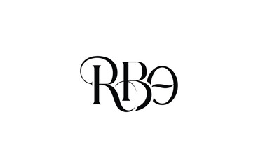 Initial RBO letter logo design. Elegant Monogram Logo Design with Decorative Elements and Typography