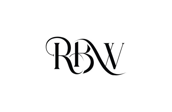 Initial RBW letter logo design. Elegant Monogram Logo Design with Decorative Elements and Typography