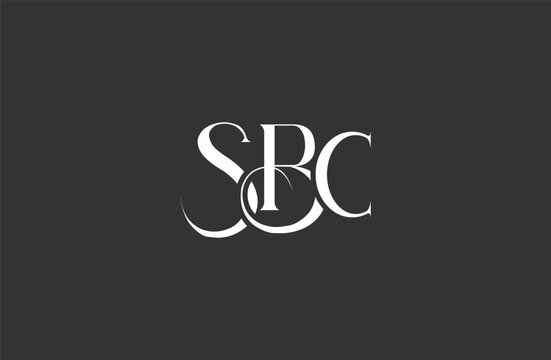 Initial SBC letter logo design. Elegant Monogram Logo Design with Decorative Elements and Typography
