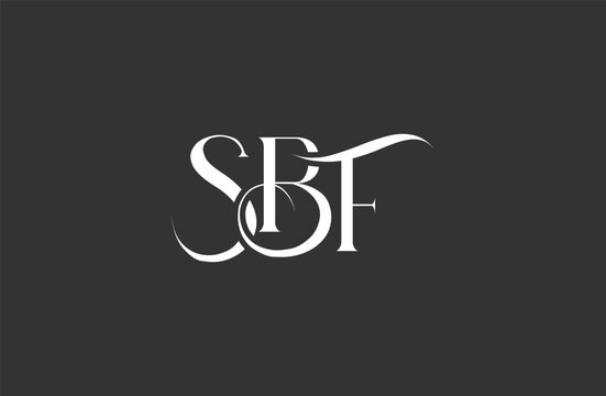 Initial SBF letter logo design. Elegant Monogram Logo Design with Decorative Elements and Typography
