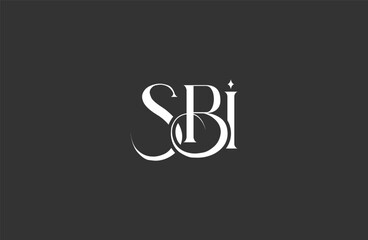 Initial SBI letter logo design. Elegant Monogram Logo Design with Decorative Elements and Typography