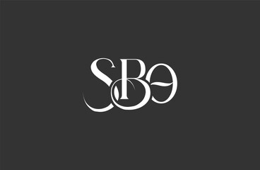 Initial SBO letter logo design. Elegant Monogram Logo Design with Decorative Elements and Typography