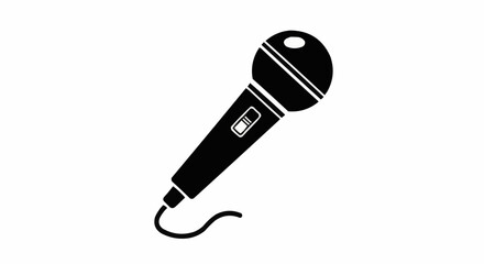 Simple microphone icon vector design illustration stock